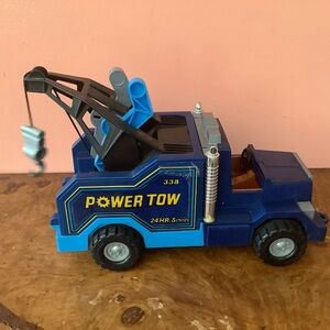 Vintage 1980's Fisher-Price Husky Helpers Power Tow Truck #338